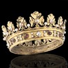 Baroque Royal Crown Men's Metal Prince Hair Crown Full Circle