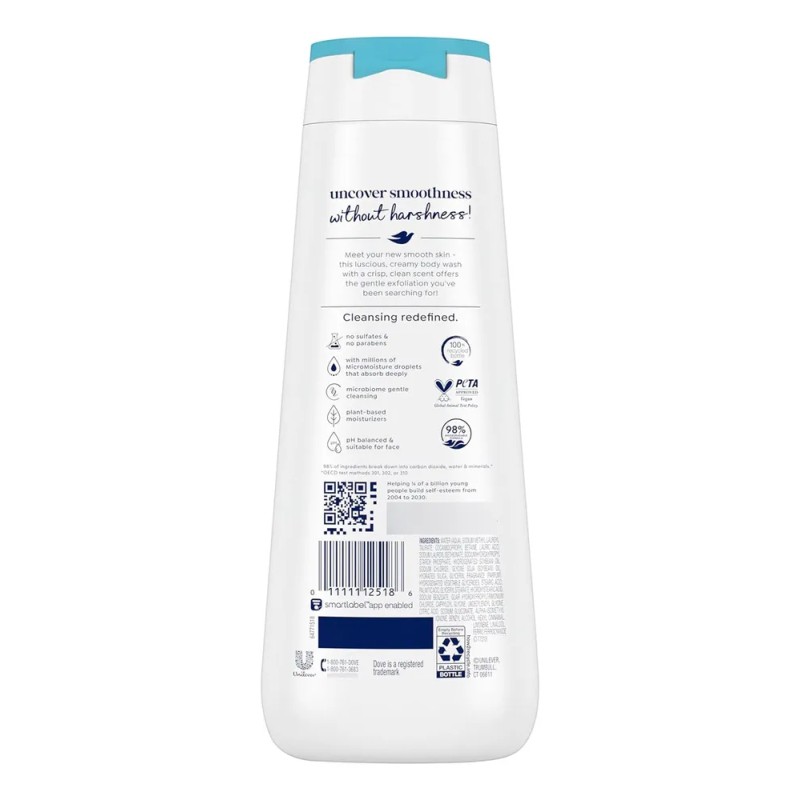 Dove Body Wash Jabón Corporal Exfoliante Con Minerales 591ml