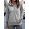 SHEWIN Womens Sweatshirt Casual Long Sleeve Lightweight Sweatshirts Loose Button
