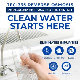 Microline (TFC-335) Reverse Osmosis Water Filter Replacement Kit - Sediment, Carbon Cartridge, Inline GAC Post Filter Membrane