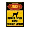 Berger Picard de Picardie Dog Sign Danger Security System Door
