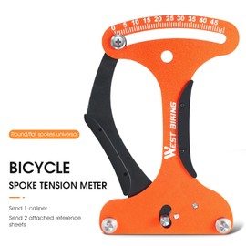 ANGGOER Spoke Tension Meter, Aluminum Alloy Bicycle Wheel Tool, Wire Tension Adjustment Tool Bike Accessory for Bicycle Wheel Spokes Manufacturing Or Correction