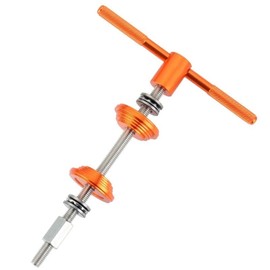 Enajucy Bike Headset Press Tool - Bicycle Headset Bearing Press-in Tool - Bike Headset Cup and Bottom Bracket Press Installer Accessories (Orange with 1 Thrust Bearing)