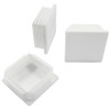 Hordion 12 Pcs 2" Square Plastic Plugs, White Tubing End
