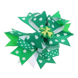 Baluue Cute Shamrock Hair Clips for Patrick's Day Multi-layer Bow Barrette Accessories for Boys and Girls Lightweight and Comfortable for Irish Festival Celebrations