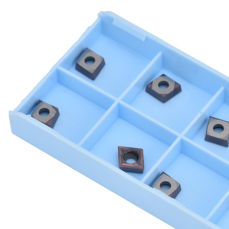 10Pcs Carbide Turning Blade Titanium Alloy High Temperature Resistance Rhombus