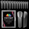 EBANKU 120 PCS Clear Matte Dual Nail Forms System Coffin