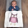 Azeeda 'Goofy Owl' Cotton Baby Blanket/Shawl (BY00040802)