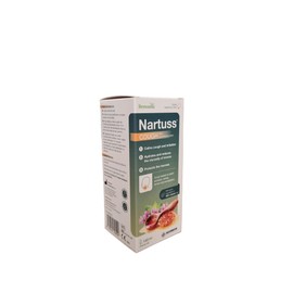 Normon Nartuss Dry and Productive Cough 140 ml, Relieves Dry Cough, Reduces Irritation, Hydrates and Protects Throat, Plant-Based Honey, Eucalyptus and Lemon
