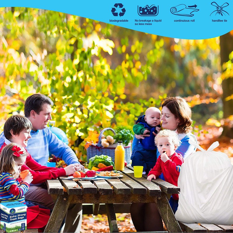 Freedom Living Biodegradable Trash Bags 13 Gallon 48 Count Heavy