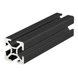 8020, 1010, 10 Series 1 Inch x 1 Inch T-Slotted Aluminum Extrusion DIY Extruded Linear Slot Bar Rail 80/20 (Smooth, Black Anodize, 12" Long)