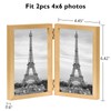 JCJMY 4x6 Double Picture Frame Hinged Folding Vertical Stand on