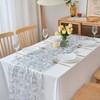CHUQING Table Runner Chiffon White Table Decoration Birthday Elegant White