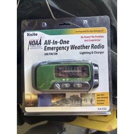Kaito All-in-One Emergency Weather Radio AM/FM/SW - KA350 - Light & Charger