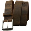 Nickel Smart Mt. Pisgah Titanium Brown Distressed Leather Belt -