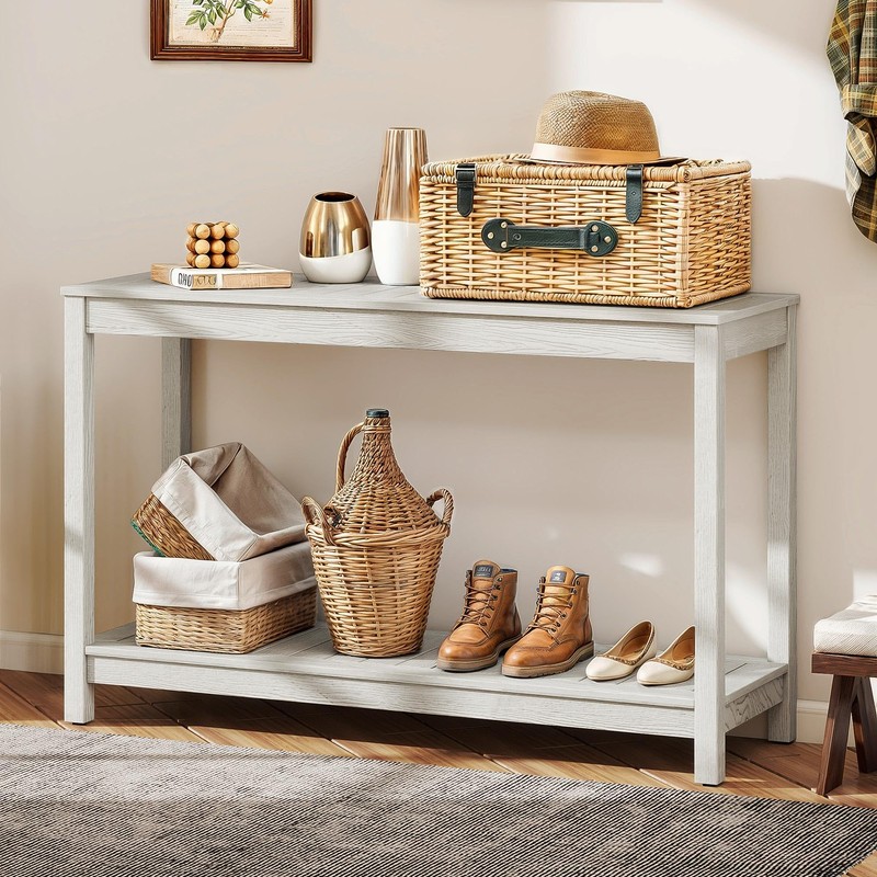 YITAHOME 48" Entry Console Table, 2-Shelf HIPS Indoor Outdoor Bar