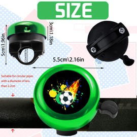 YOUYIKE Green Bicycle Bell, Bicycle Bell Children Boys Bicycle Accessories, Beautiful Loud Sound Clear, Bell for Girls Gift for Birthday, Christmas, Children's Bicycle Balance Bike Accessories
