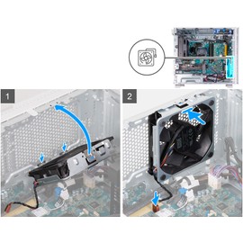 Deal4GO 12V Chassis Cooling Fan Cage Fan (NO Metal Bracket) 5WJTM 05WJTMreplacement for Dell XPS 8950 8960 Precision 3660 3650 Alienware R13
