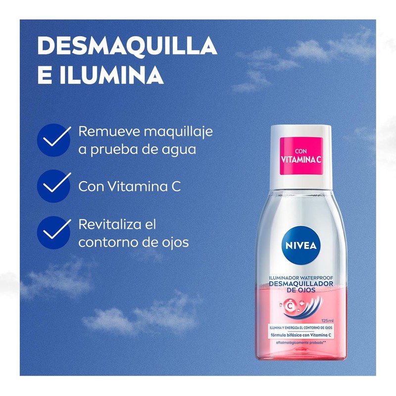 NIVEA Desmaquillante Bifásico de Ojos con Vitamina C, 125 ml