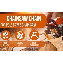Milwaukee 14 Inch Top Handle Chainsaw Chain Fits M18 Fuel 2826-20T, Dewalt DCCS674 Top Handle, Husqvarna, Replaces 49-16-2744, N59 - .325'' Pitch, .043'' Gauge, 59 Drive Links