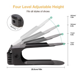 Neprock Neprock Shoe Rack Shoe Organizer Space-Saving Storage Shoe Organizer for Closet,Shoe Stacker Shoe Slots Space Saver Double Stack Shoe Holder Homeries