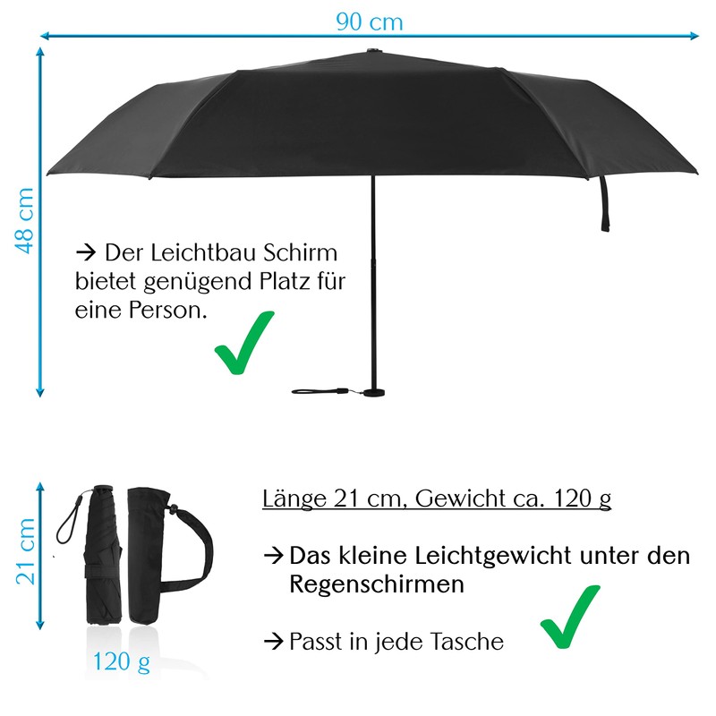 Sternenfunke Mini Umbrella Small 120 g Light Diameter 90 cm