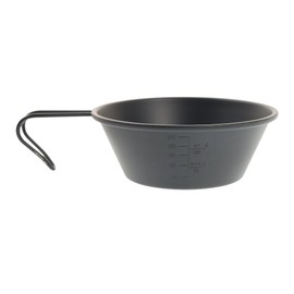 Keystone Mercury Embossed Shera Cup, Matte Black, Φ4.8 x L6.7 x H1.8 inches (12.2 x 17 x 4.5 cm), ME052267