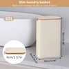 iEGrow 65L Slim Laundry Hamper, Narrow Laundry Basket with Lid,Foldable