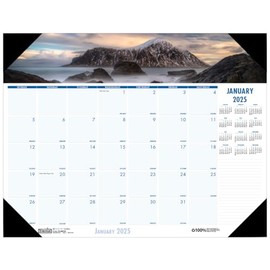2025 House of Doolittle Earthscapes Coastlines 22-inch x 17-inch Monthly Desk Pad Calendar (178-25)