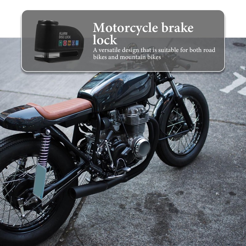 HEALEEP Motorcycle Alarm Disc Brake Lock, Anti-Theft Security Wheel Lock