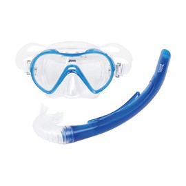 Zoggs Reef Explorer Junior Snorkel Set Carton Box Reflex Blue Clear