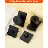 Haidms Black Door Knobs with Deadbolt, Heavy Duty Matte Black