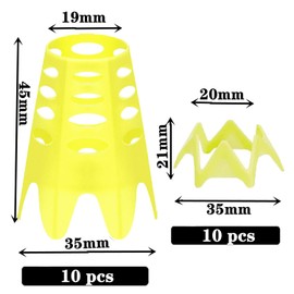 Chinada Tech 20Pcs Golf Simulator Tees, Indoor Golf Tees, Practice Training Golf Mat Tees, Plastic Golf Tees for Winter Turf and Driving Range (Yellow)