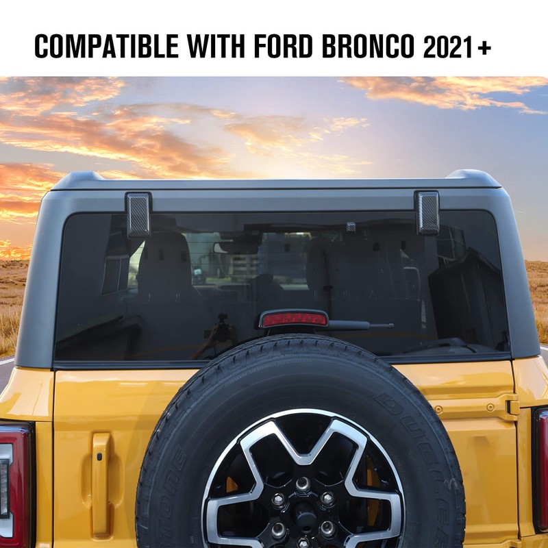 Jimen Compatible with Ford Bronco 2021-2023, 3PCS Tailgate Rear Window