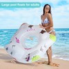DeeprBlu 2 Pack Inflatable Pool Floats Chair with Color Changing