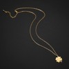 TEAMER Four Leaf Clover Necklace Irish Good Luck Shamrock Pendant