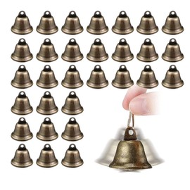 Pack of 30 bells for crafts, bell bronze vintage bells, beautiful copper bells for home decor, wind chimes, weddings, Christmas bells, dog training