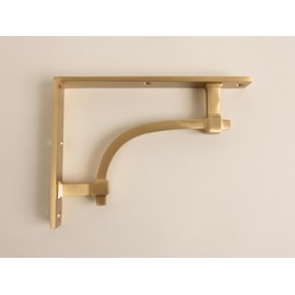 Satin Brass Vintage Industrial Style Solid Brass Shelf Brackets | Brass Shelving Heavy Solid Cast Brass | Sold Individually