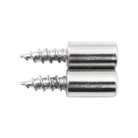 POFET 50pcs Shelf Support Pegs 7.5mm with Non-Slip Sleeve Self-Tapping Screws, Metal Shelf Pins for Kitchen Cupboards Cabinet Wardrobe Furniture