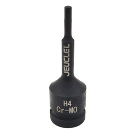 JEUCLEL 4mm Hex Impact Bit Socket, H4 1/2-Inch Impact Drive Allen Socket, Cr-Mo Steel Lengthen Hex Screwdriver Socket Adapter