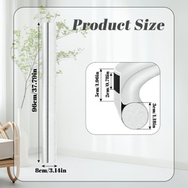 Draft Excluder for Doors 37in/96cm Draught Excluder One Sided Door Draft Excluder Draught Excluder for Doors Under Door Draught Excluder of Noise Reduction Warmth Dustproof(White)