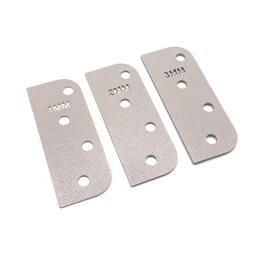 Door Hinge Shims (Set of 3) Hinge Spacer For Interior and Exterior Door Alignment - for 3.5", 4" and 4.5" Standard Hinges (Combo 1EA 1mm, 2mm, 3mm, Gray, 4-inch)