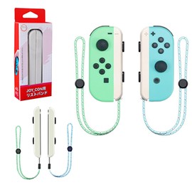 Godrii 2個 Joycon リストストラップ ゲームパッドリストストラップ Switch Joycon ストラップ交換用 耐久性、安全性、利便性・グリップ・リストストラップ ゲーム機の落下を効果的に防止 (Green&Blue)