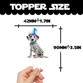 24pcs Dog Dessert Cupcake Topper Pick for Dog Pet Adoption Theme Decor Baby Shower Boys Girls Happy Birthday Party Decorations Supplies