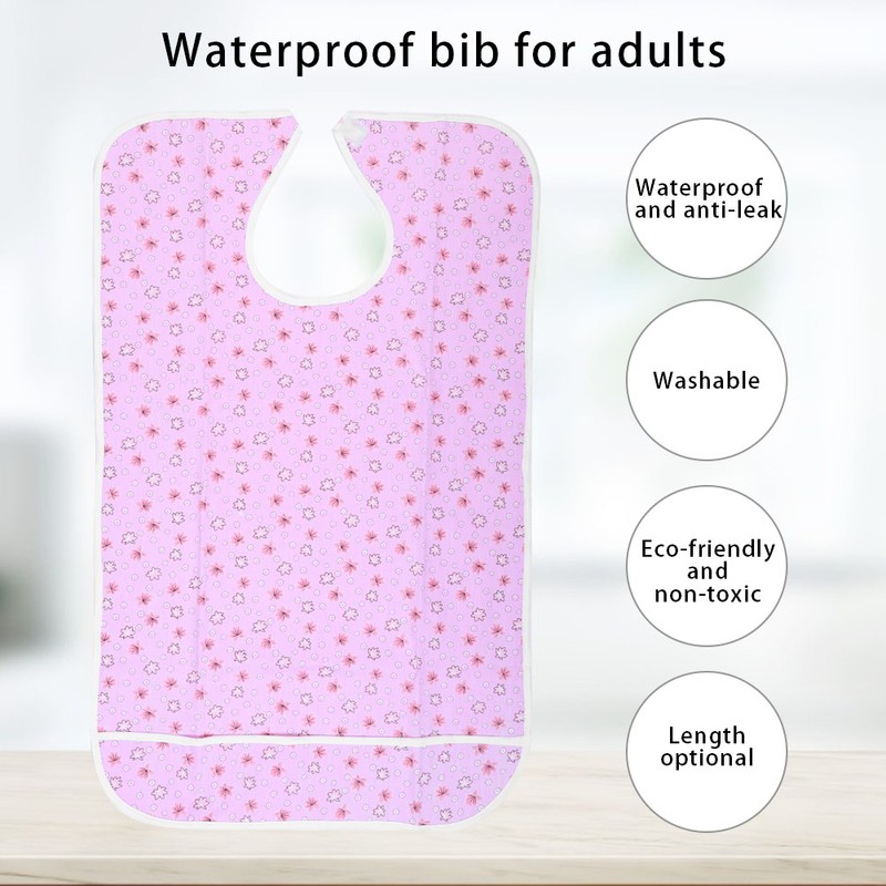 Double Layers Waterproof Saliva Towel Aprons Eating Bib Dining Aid