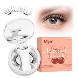 Higu clace Magnetische Wimpern,Magnet Wimpern Ohne Eyeliner,Magnetische Wimpern mit Applikator,Wimpern Magnetisch Natürlicher Look,Kein Kleber erforderlich Wimpern Magnetic,Wiederverwendbare （Stil G)