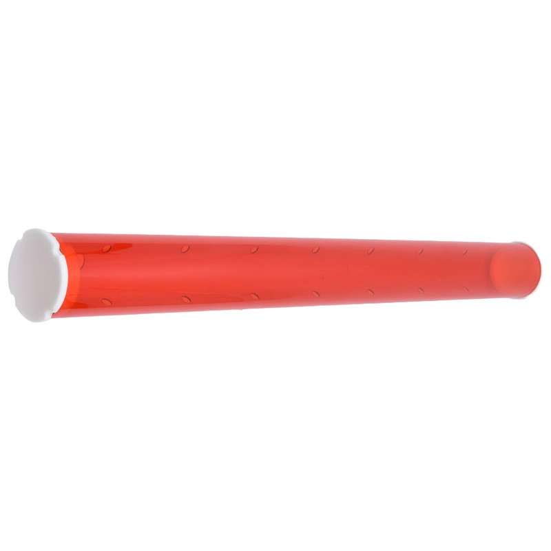Long Pipe Bird Feeder Red Transparent Outdoor Bird Feeder Tube