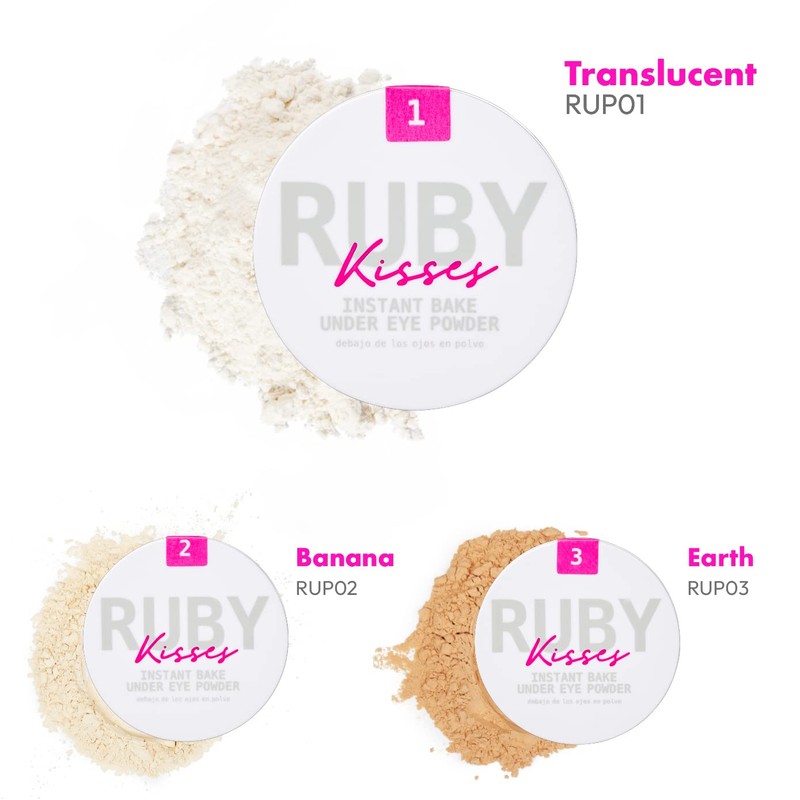 Ruby Kisses Instant Bake Undereye Powder - Vegan, Cruelty Free