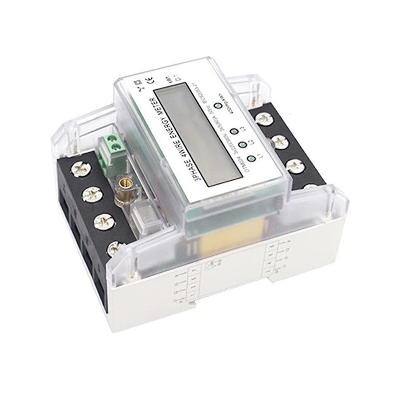 VOANZO Three-phase electricity meter 220 V KWH meter DIN rail