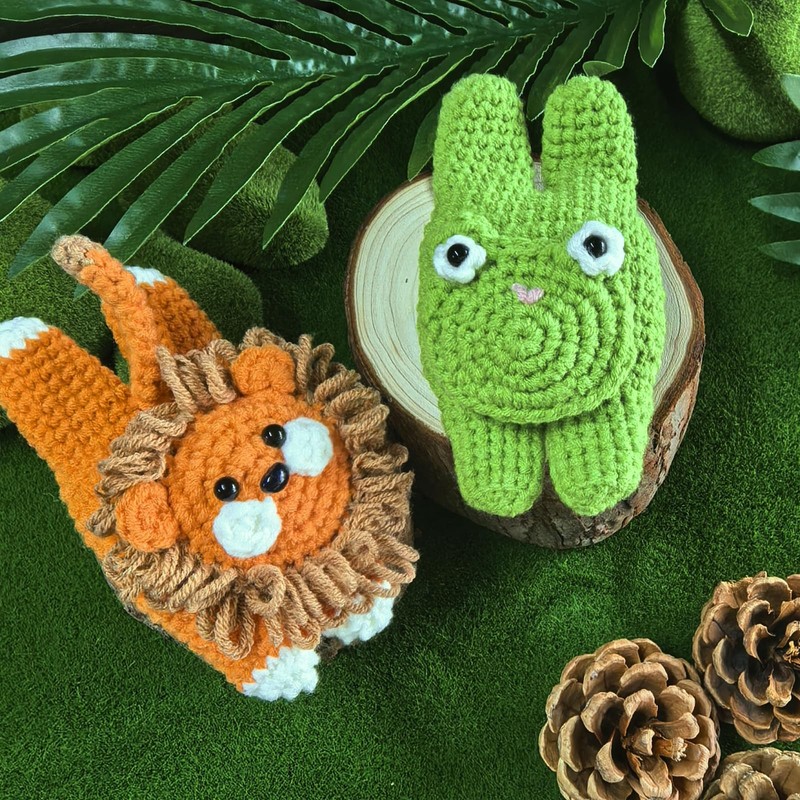 Kitcroet Beginners Crochet Kit Frog Fridge Magnet Animal Crochet Amigurumi